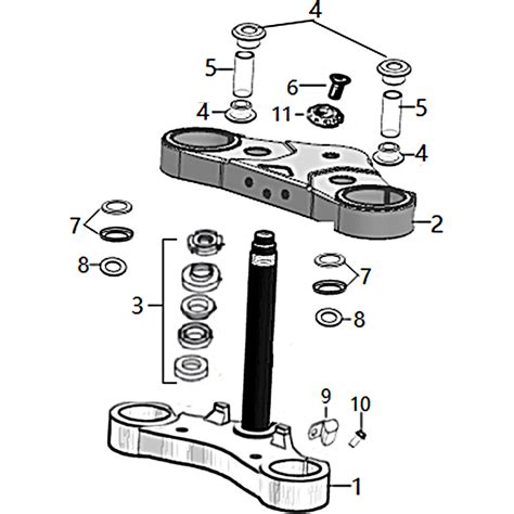 Vue Eclatee Piece Colonne De Direction Moto Masai Furious Racing