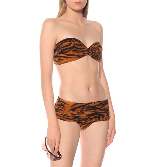 Norma Kamali Bill Tiger Print Bikini Bottoms Norma Kamali