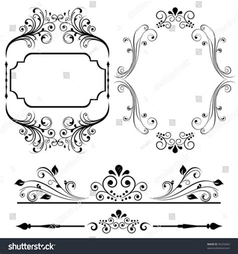 Border And Frame Designs For Cards Or Invitations Stock Vector ...