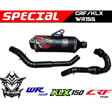 Jual Knalpot Original Dvn Gt Hitam Dop Untuk Crf Klx Wr Suara Bisa