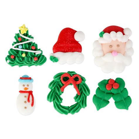 Large Christmas Set Royal Icing Decorations Bulk — Caljavaonline