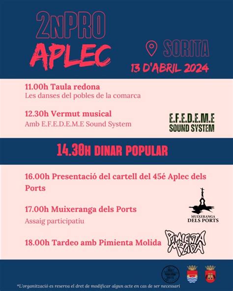 El Ii Pro Aplec Arriba A Palanques I Sorita Aquest Dissabte Diadia