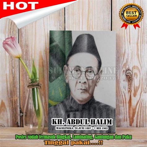 Jual Figura Bingkai Kayu R Poster Foto Kh Abdul Halim Majalengka