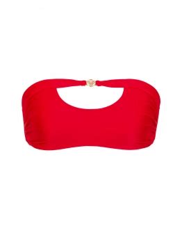 V Red Without Push Up Bikini Top With U Cut Out M Vivienvance