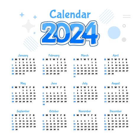 Desain Kalender 2024 Abstrak Vektor Kalender Transparan Kalender 2024 Vektor Kalender 2024