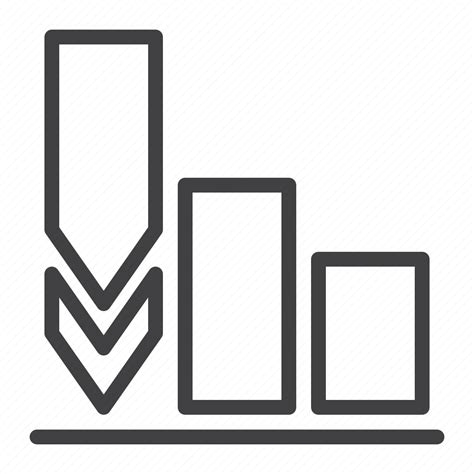 graph  decrease arrow icon   iconfinder