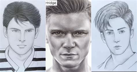 25 Easy Male Face Drawing Ideas - How to Draw