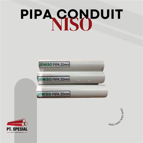 Jual Pipa Conduit Listrik Merk Niso 20mm Shopee Indonesia