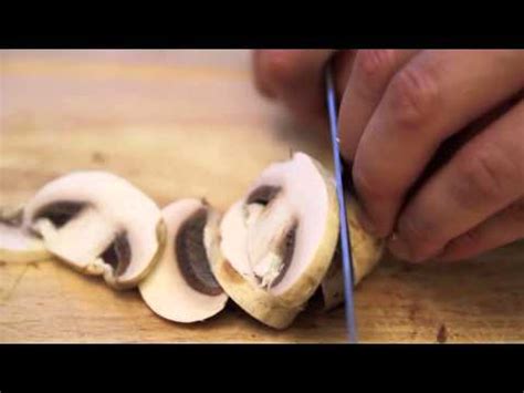 Knife Skills How To Slice Mushrooms YouTube