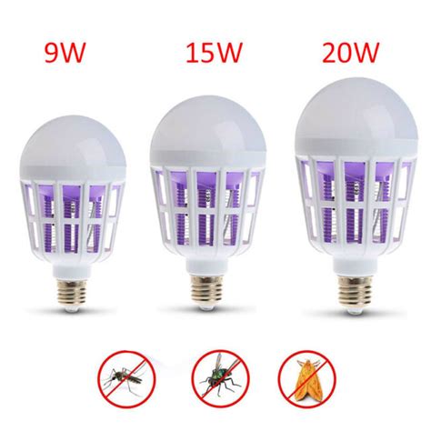 Home Mosquito Killer Led Bulb In Light Fly Insect Bug Trap Zapper