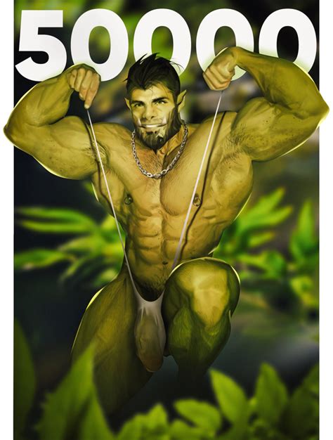 Rule 34 Banana Hammock Fangs Flaccid Flaccid Penis Flexing Green Skin Male Male Only Mankini