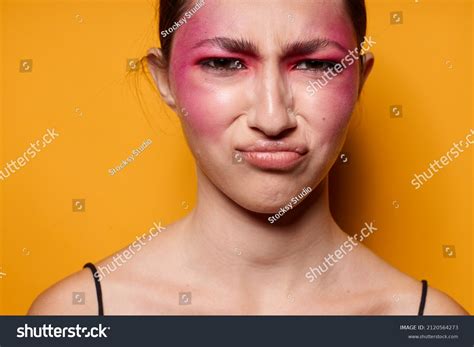 Sexy Brunette Woman Bright Makeup Posing Stock Photo Shutterstock