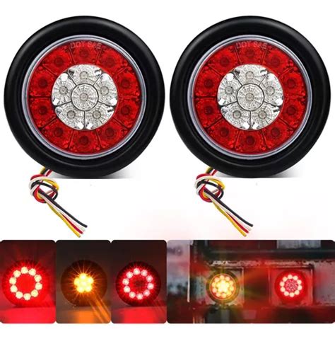 Luces Traseras Led Redondas De Pulgadas Para Cami N Rem Meses