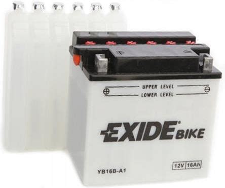 Części motocyklowe Exide Akumulator Moto Bike Yb16B A1 12V 16Ah 175A