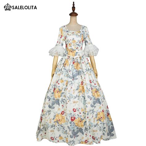 Renaissance Colonial Yellow Floral Tea Garden Dress 2pcs Set Civil War