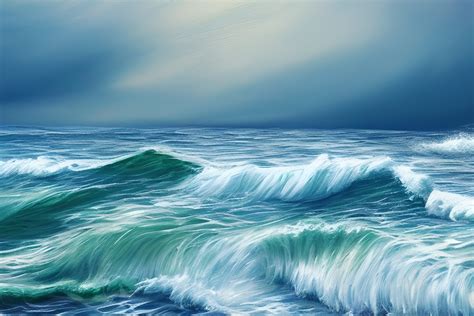 Ocean Waves Painting Free Stock Photo Public Domain Pictures