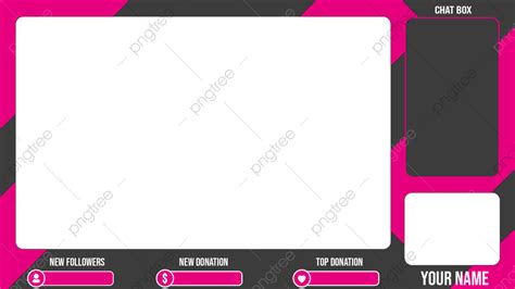 Stream Overlay Pink And Black Stream Overlay Twitch Overlay Stream