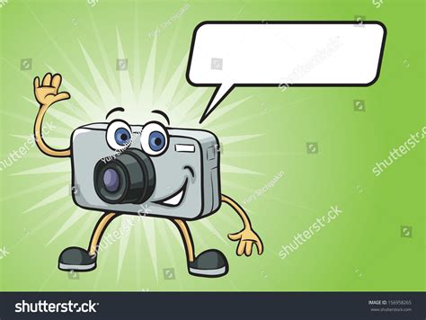 Vector Illustration Cartoon Photo Camera Character Stock Vector