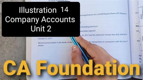 Illustration 14 Company Accounts Unit 2 CA Foundation