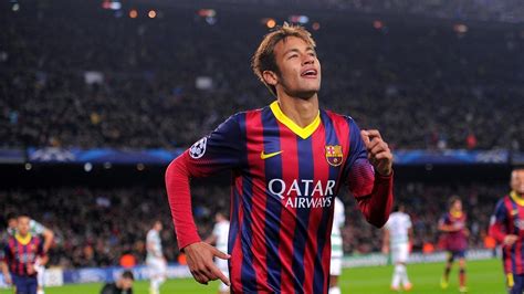 Neymar Feliz Com Hat Trick Pelo Barcelona Uefa Champions League 201314