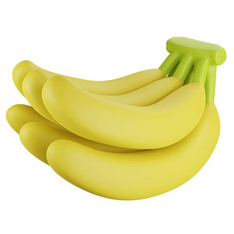 3d Rendering A Hand Of Bananas On Transparent Background 11620883 Png