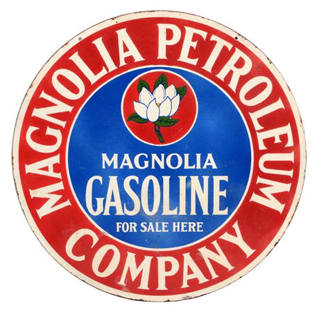 Lot Detail Magnolia Gasoline For Sale Here Porcelain Sign