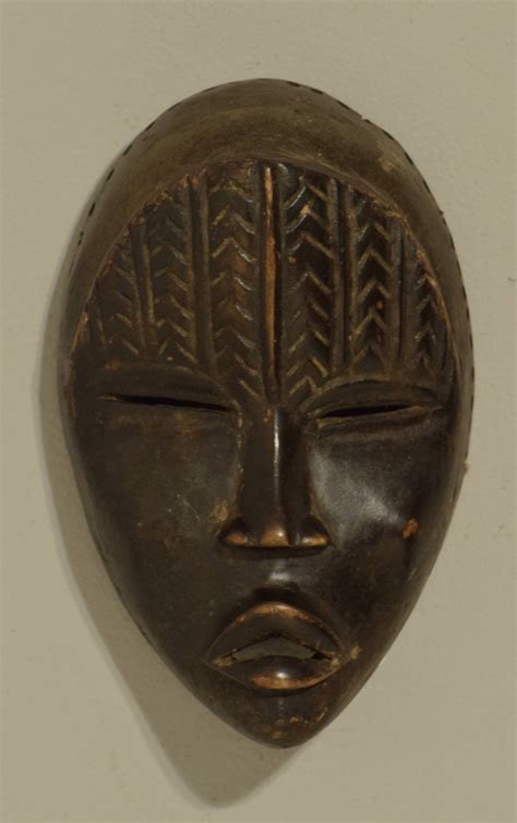 Africa Dan Mask Carved Wood Ivory Coast Handmade Magic Performance Power Statement Spirit Dan Mask