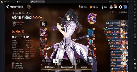 Epic Seven Infinite Horizon Achates Build Skill Equipment And