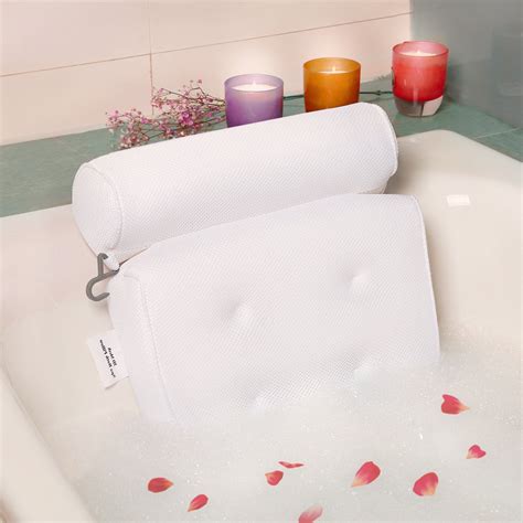 Relaxed Full Body Bathtub Pillow For Head Neck Shoulder Back Support ...