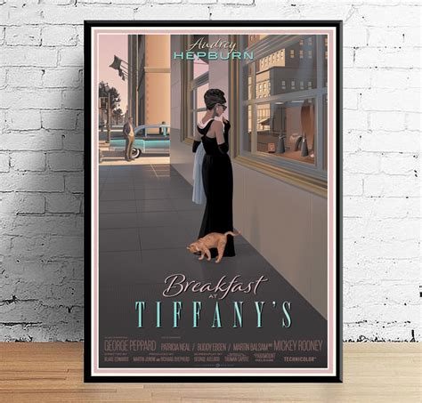 Breakfast At Tiffanys Poster Audrey Hepburn Poster Canvas Painting