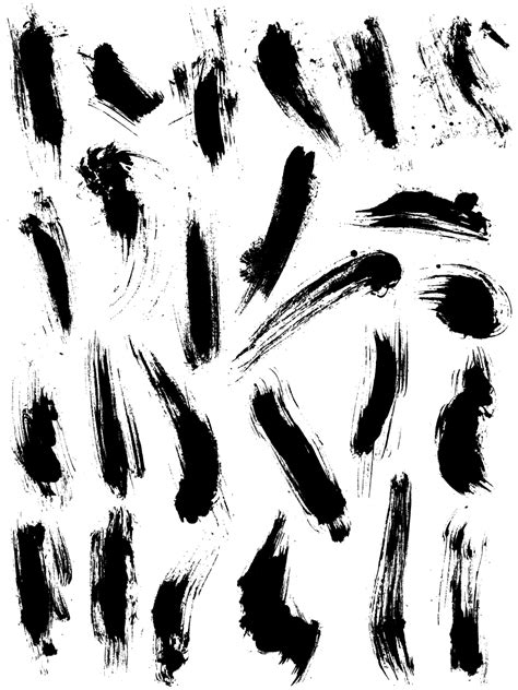 Paint Brush Strokes Vector and Photoshop Brush Pack-01