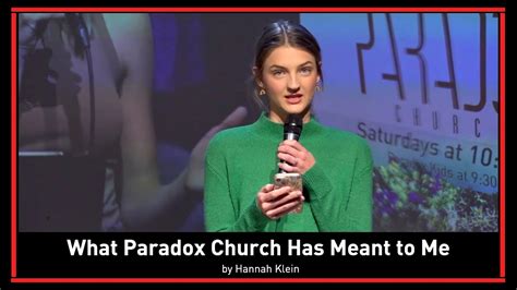 Hannah Klein What Paradox Has Meant To Me YouTube