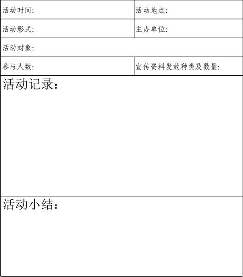 患者自我管理小组活动记录表模板word文档免费下载文档大全