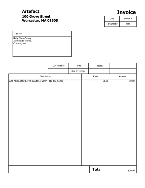 Free Invoice Pdf – Horizonconsulting.co Pertaining To Fillable Invoice ...