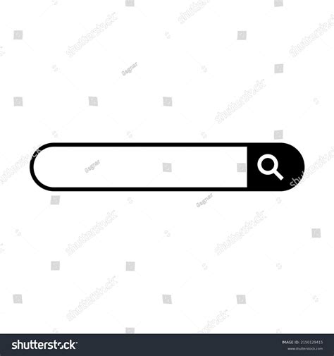 Search Bar Black Simple Icon Stock Vector Royalty Free 2150129415