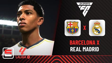 El Clásico na ESPN Barcelona encara o Real Madrid em simulação no EA