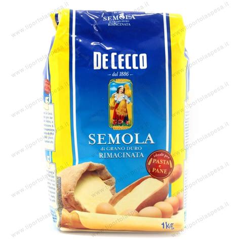 Semola Di Grano Duro Rimacinata De Cecco Kg Tiportolaspesa It