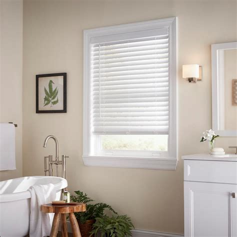 Home Decorators Collection White Cordless 2 In Faux Wood Blind 35 In W X 64 In L Actual