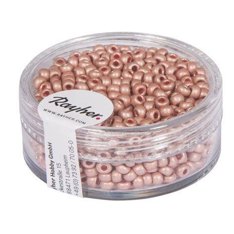 Rayher Rayher Rocailles Borduurkralen Metallic Mat 2 6mm Zacht Roze 17g