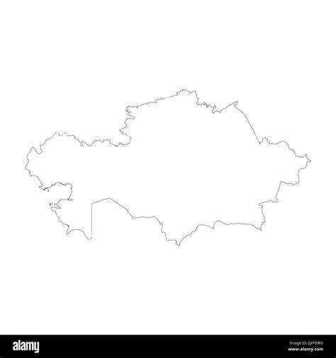 Kazakhstan Vector Country Map Outline Stock Vector Image Art Alamy