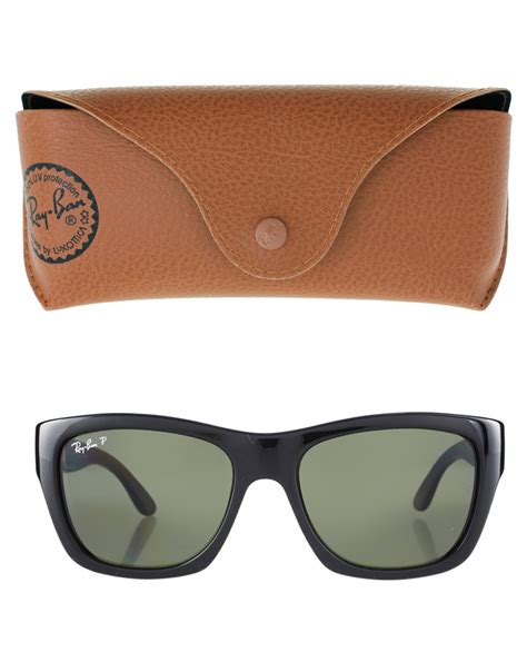 Lyst - Ray-Ban Polarized Wayfarer Sunglasses in Black for Men