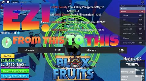 How To Get Bounty Fast In Third Sea Ez Bounty Blox Fruit Youtube