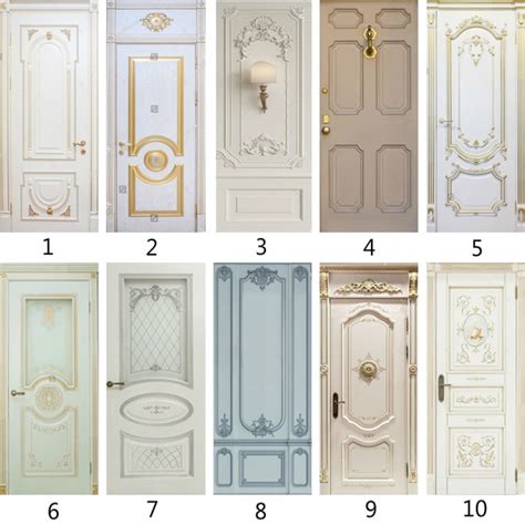 Classic Interior Wooden Doors in Various Colors and Sizes