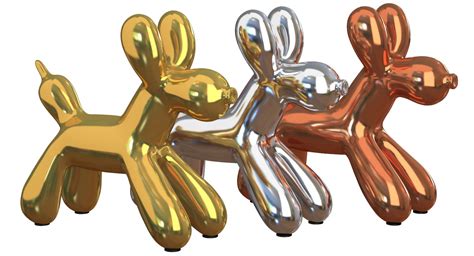 Jeff Koons 풍선 개 3d 모델 19 3ds Obj Max Fbx Free3d