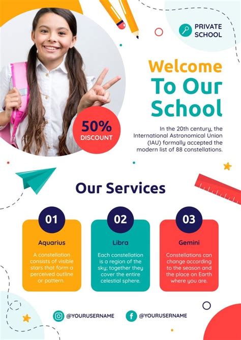 Edit This Flat Welcome To Our School Poster Design For Free