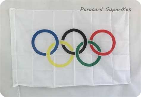 Jeux olympiques Olympic symbols Olympic Games banner FLAG 3 x5ft Hanging Polyester Olympics Flag ...