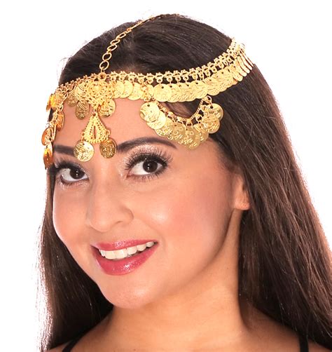 Belly Dancer Metal Coin Headpiece Gold