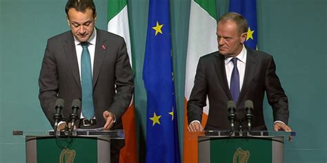 Blow For Theresa May As Donald Tusk Offers Irish Veto On Brexit Talks