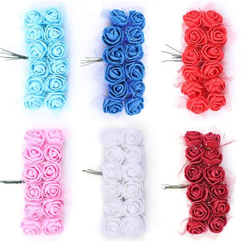 Buy 144pcs 2cm Mini Foam Rose Artificial Flower Bouquet Multicolor Rose