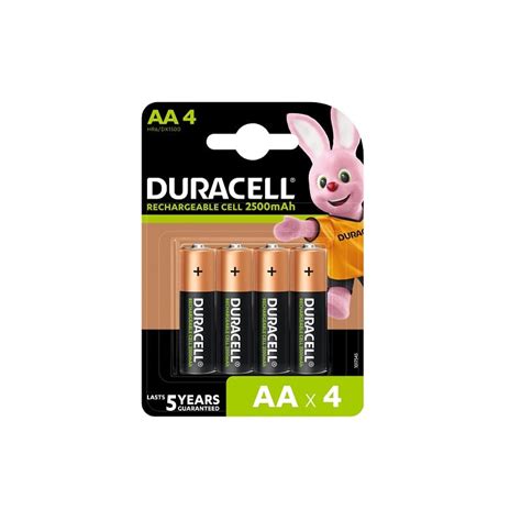 Buy Duracell Rechargeable Batteries Aa 2500mah Pack Of 4 Online At